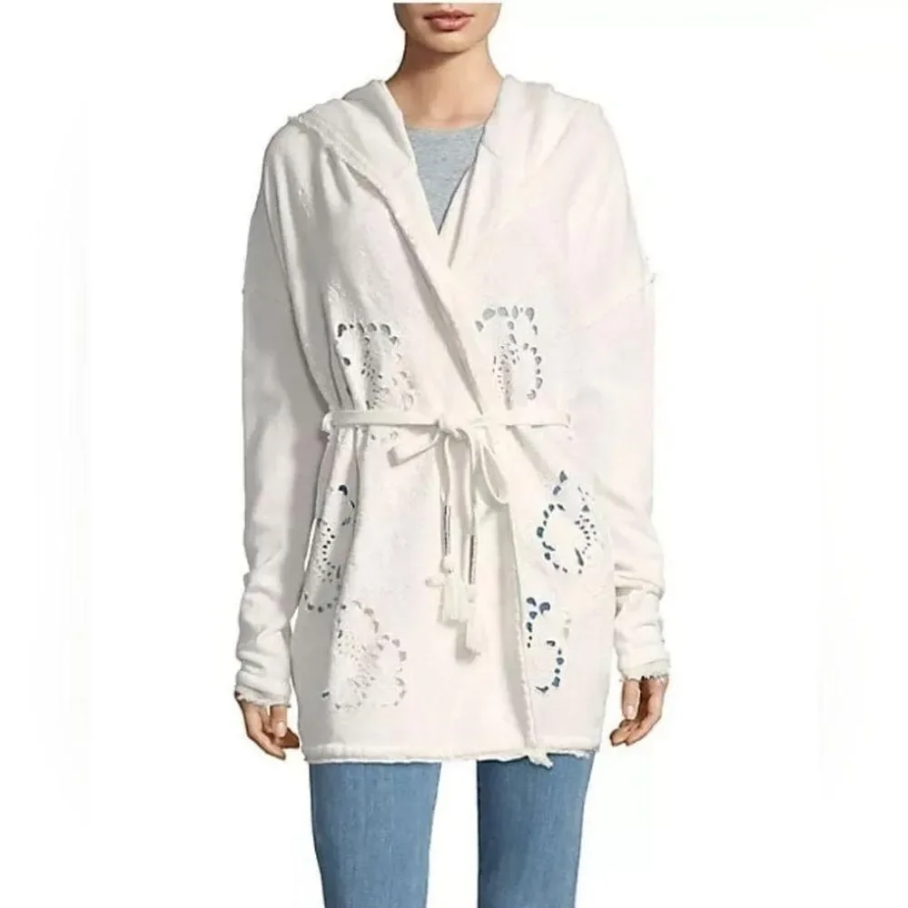 Oh Pretty Daze White Cardigan FREE PEOPLE Size Medium